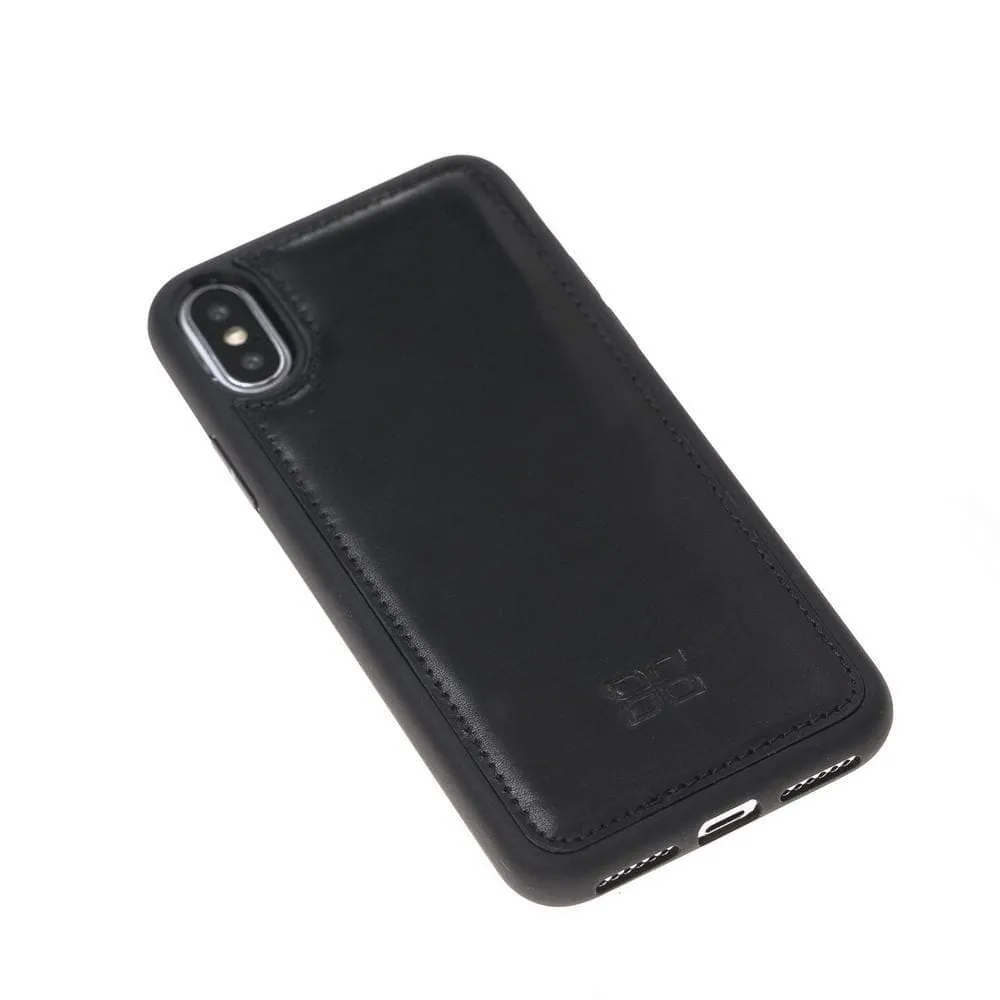 Flexible Leather Back Cover for Apple iPhone X Series