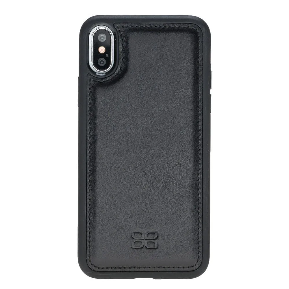Flexible Leather Back Cover for Apple iPhone X Series