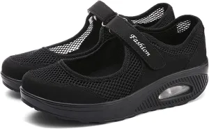FLIOZY Nurse Shoes Women's Walking Shoes Air Cushion Platform Sneaker Breathable Lightweight Casual Shoes