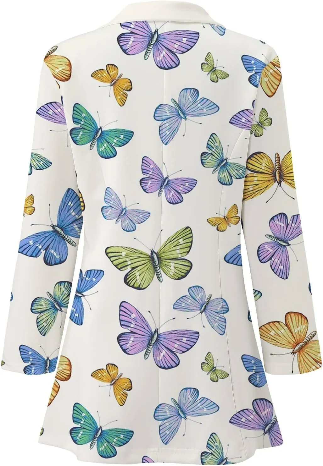 Floral Blazers for Women Long Sleeve Trendy Casual Open Front Printed Dressy Fitted Suit Jackets