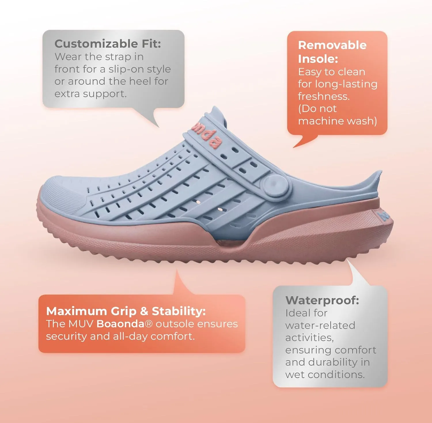 Flow - Clogs for Women | Comfortable Womens Clogs for Everyday Use | Stylish & Durable Water Shoes | Womens Sandals Made with Flexible Rubber | Garden Shoes with a Soft and Adaptive Fit