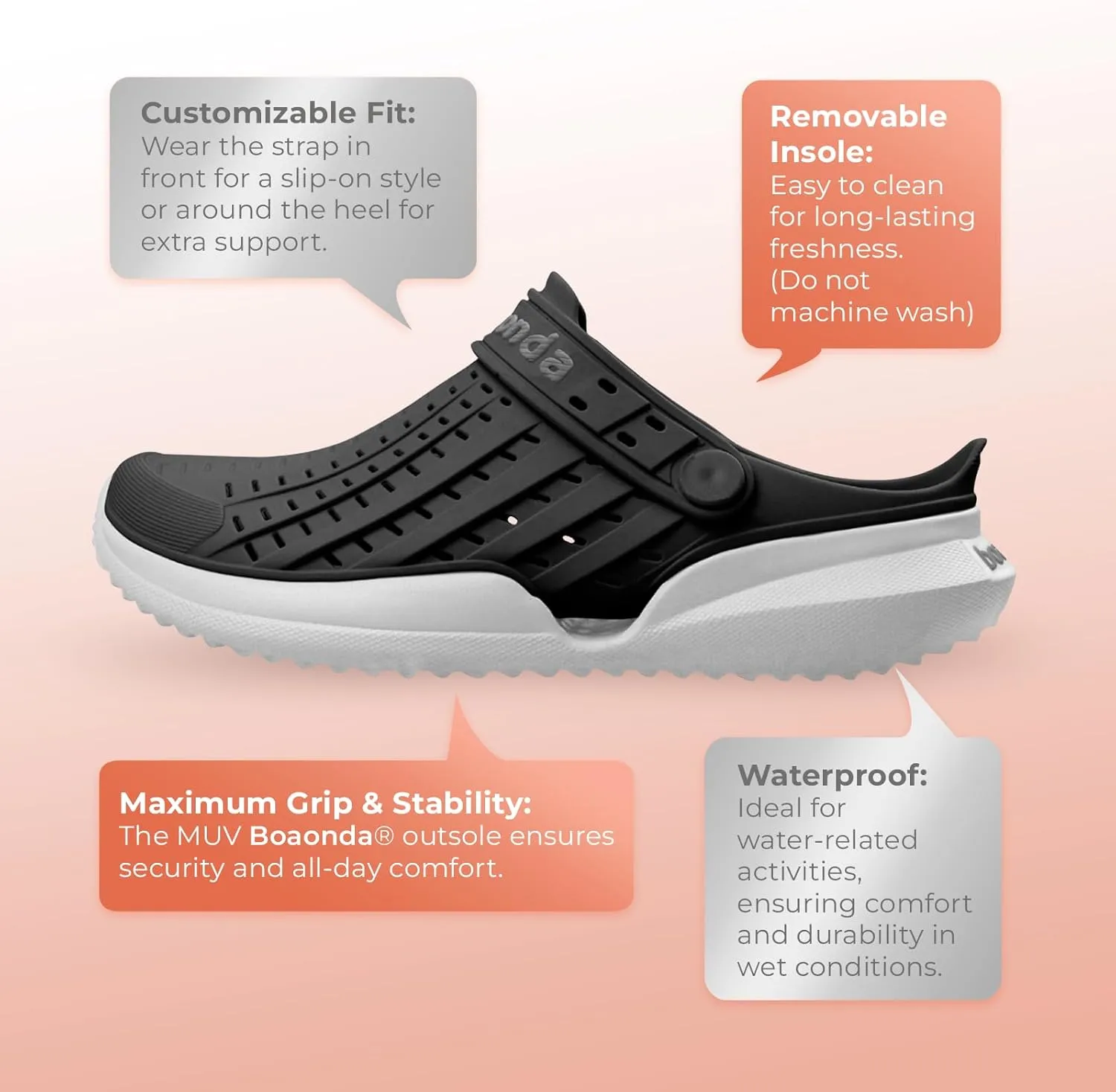 Flow - Clogs for Women | Comfortable Womens Clogs for Everyday Use | Stylish & Durable Water Shoes | Womens Sandals Made with Flexible Rubber | Garden Shoes with a Soft and Adaptive Fit