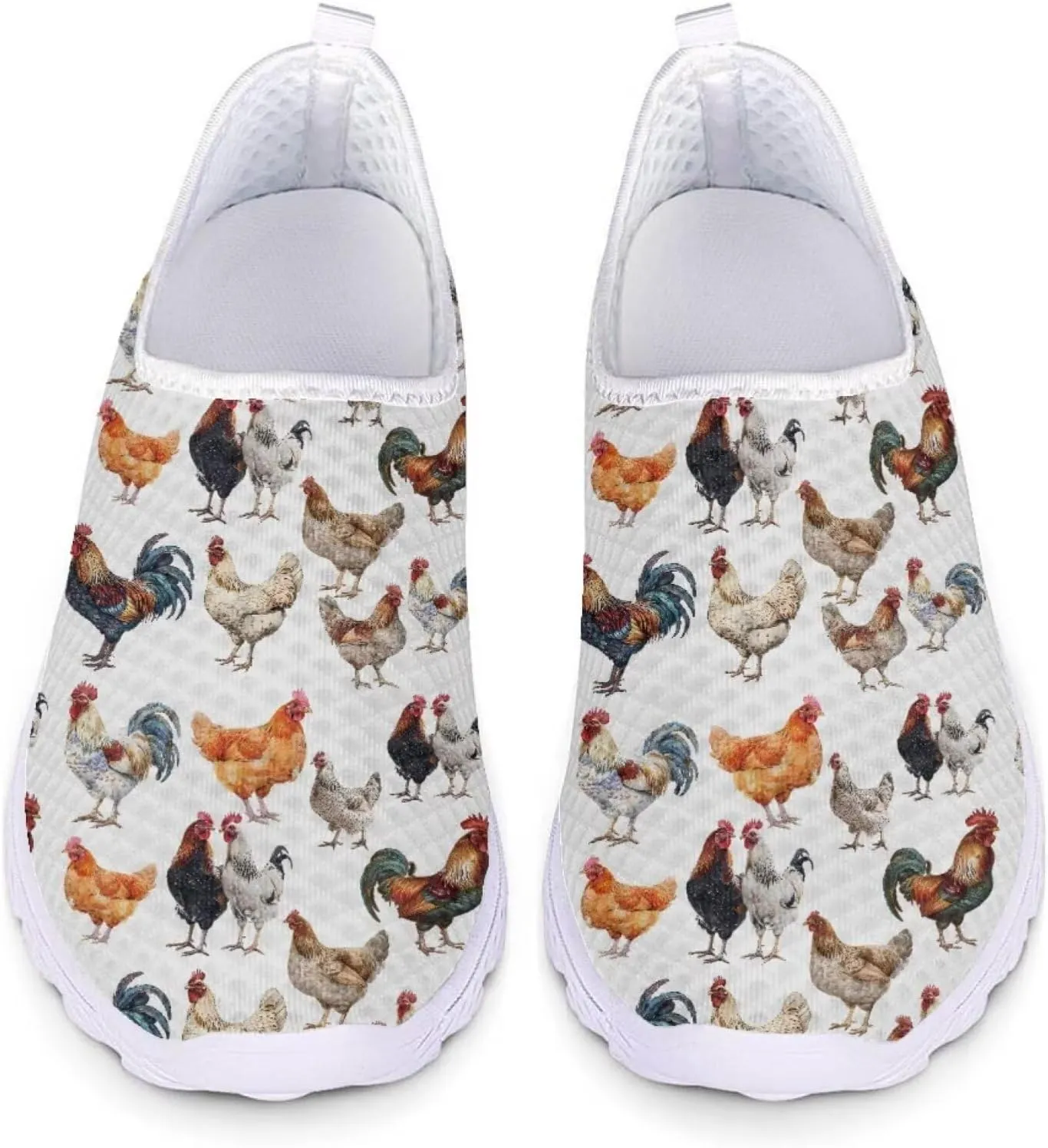 Forchrinse Cow Print Womens Sneakers Slip on Shoes Cute Casual Shoes Walking Running Shoes Lightweight