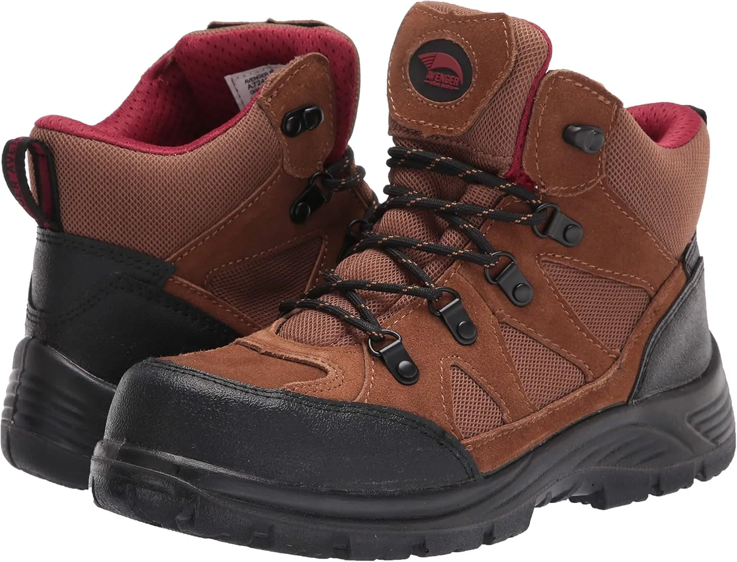 FSI FOOTWEAR SPECIALTIES INTERNATIONAL Men's Grid 6" Steel Toe EH Slip Resistant Leather and Mesh Work Boot