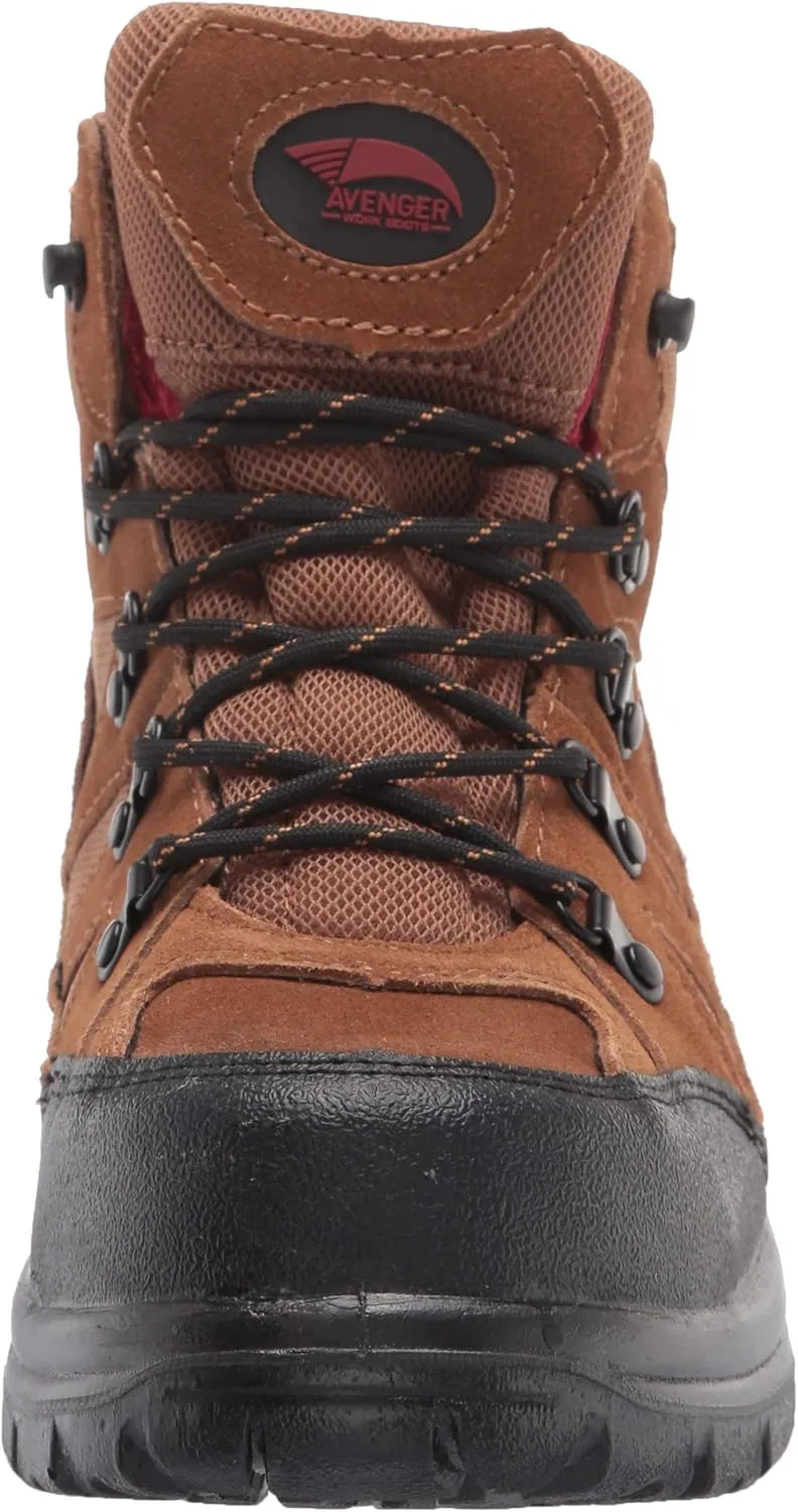 FSI FOOTWEAR SPECIALTIES INTERNATIONAL Men's Grid 6" Steel Toe EH Slip Resistant Leather and Mesh Work Boot