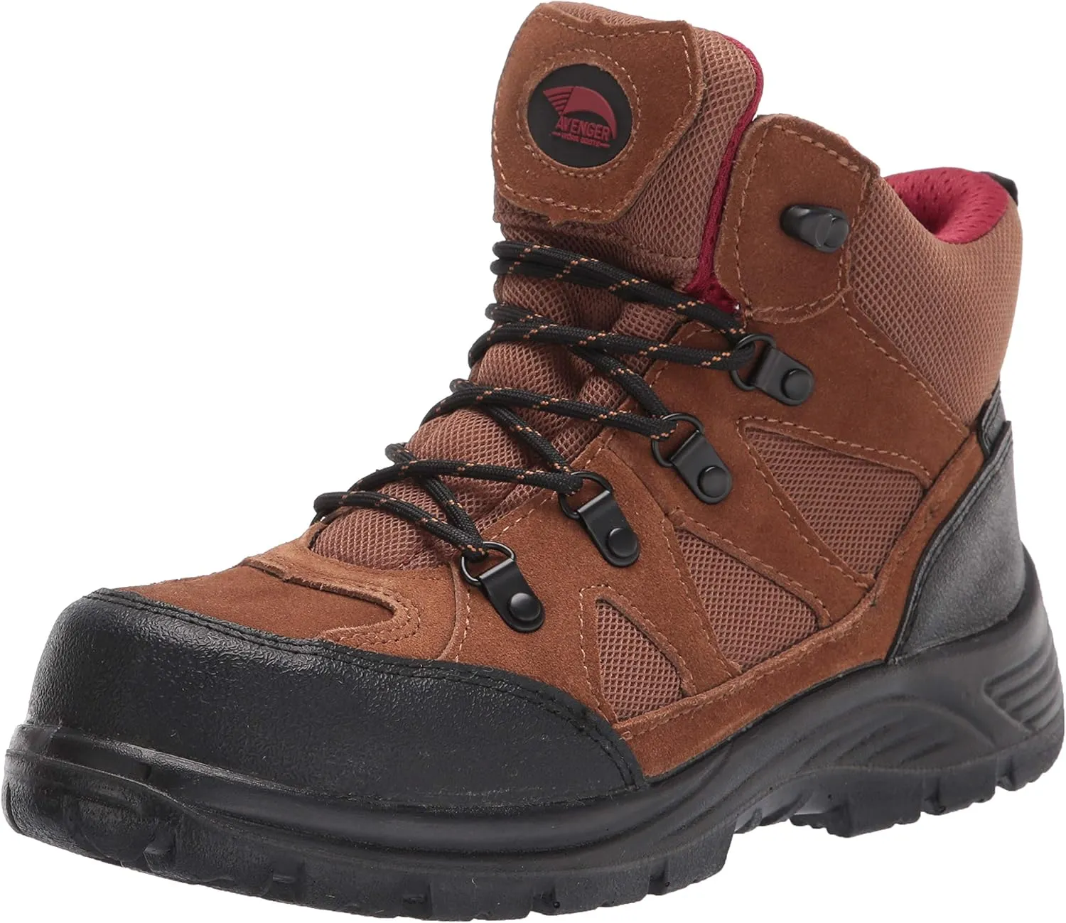 FSI FOOTWEAR SPECIALTIES INTERNATIONAL Men's Grid 6" Steel Toe EH Slip Resistant Leather and Mesh Work Boot
