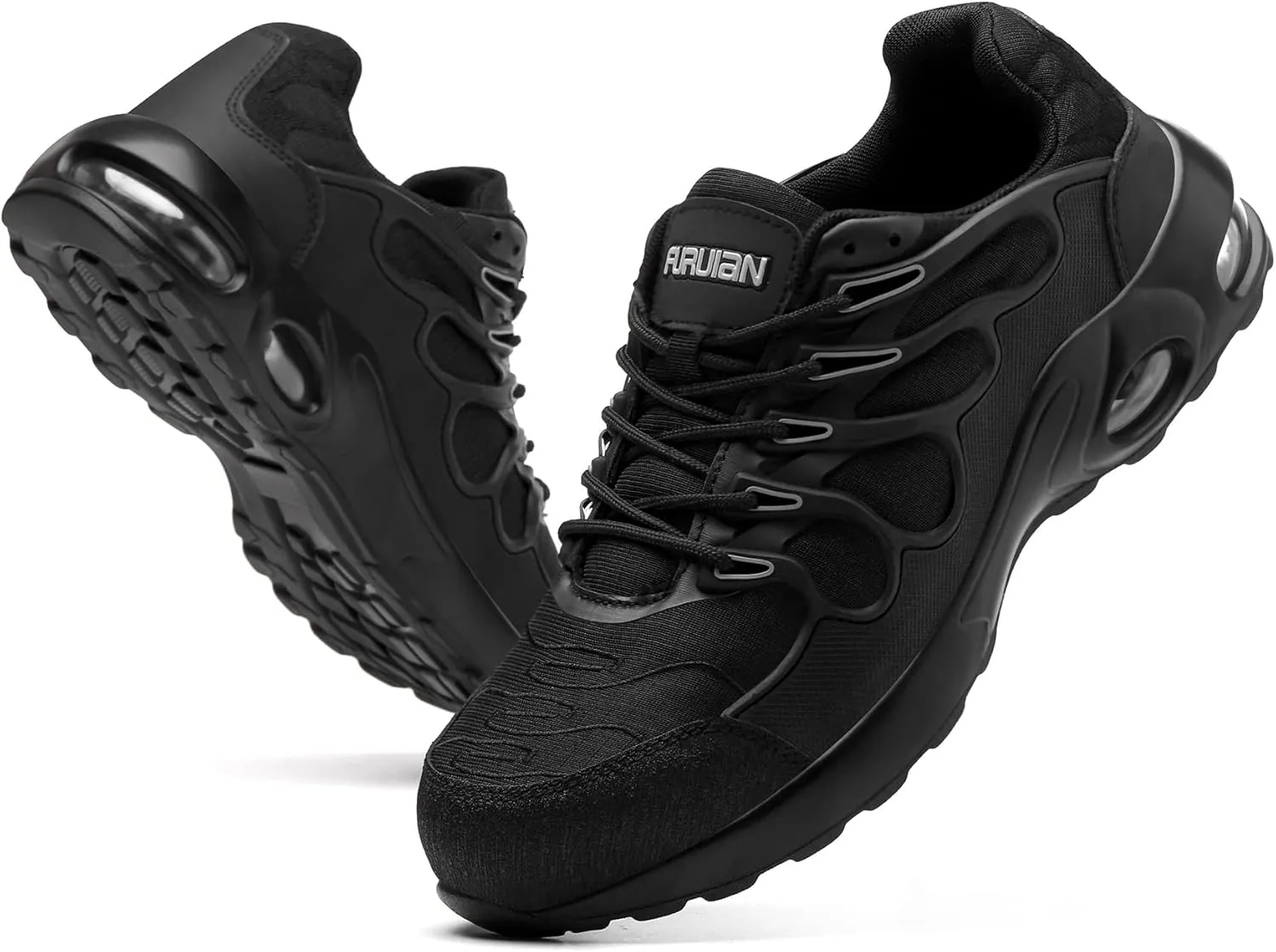 Furuian Steel Toe Shoes for Men Women Air Cushion Indestructible Steel Toe Sneakers Comfortable Safety Shoes Mens Work Shoes