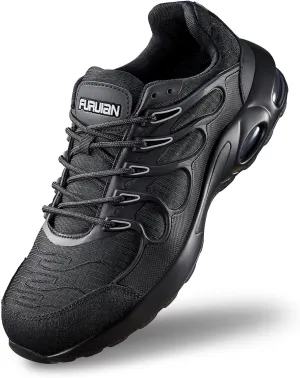 Furuian Steel Toe Shoes for Men Women Air Cushion Indestructible Steel Toe Sneakers Comfortable Safety Shoes Mens Work Shoes
