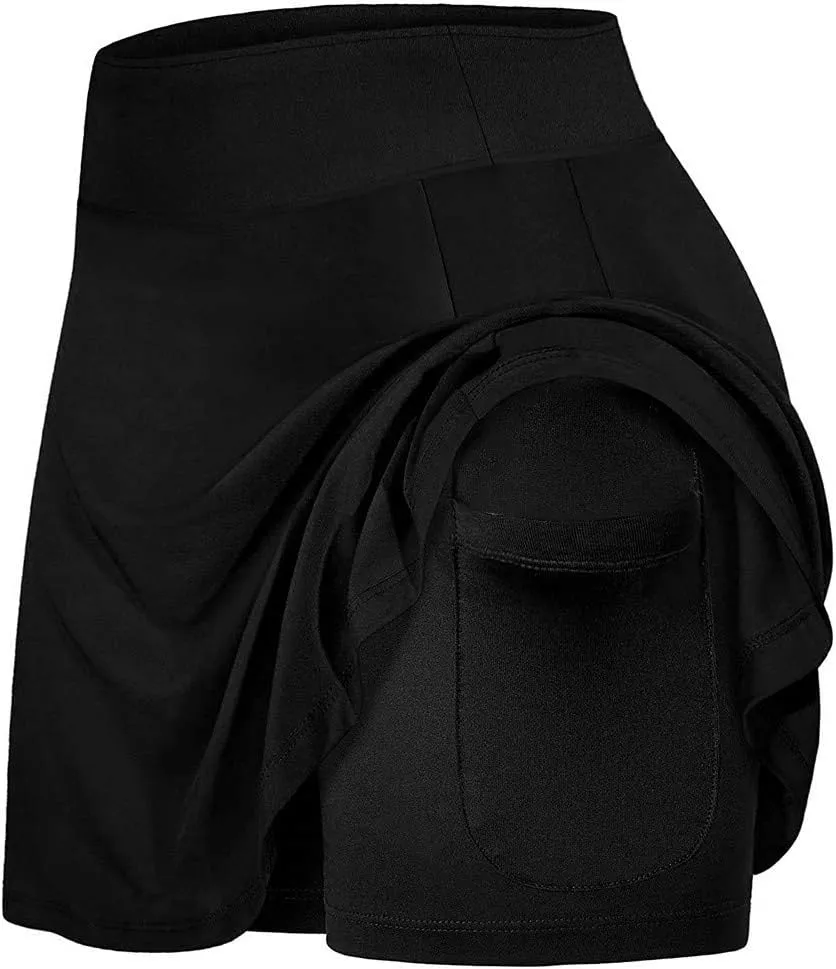 FZYLQY Tennis Skirts for Womens with Shorts Pleated Athletic Skirts with Pockets High Waisted Golf Skort for Workout