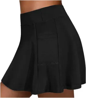 FZYLQY Tennis Skirts for Womens with Shorts Pleated Athletic Skirts with Pockets High Waisted Golf Skort for Workout