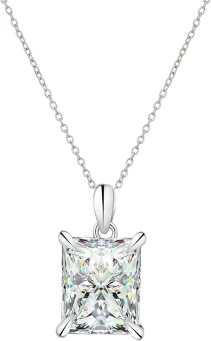 GYU Cubic Zirconia Pendant Necklace for Women, Fashion Jewelry, Sterling Silver-Plate, Fashion Jewelry