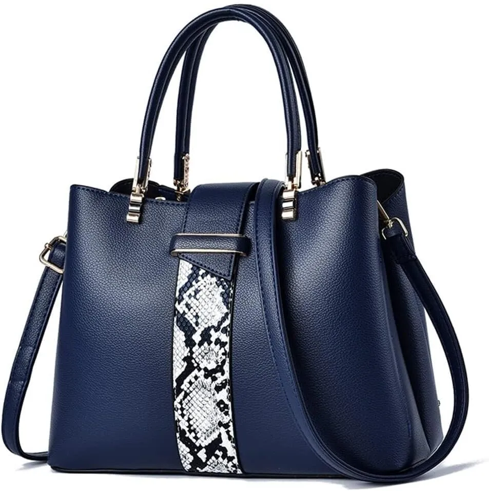 Handbag for Women Large Capacity Tote Bag Snake Leather Shoulder Bag Tote Top Handle Handbag Crossbody Bag