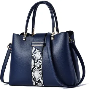 Handbag for Women Large Capacity Tote Bag Snake Leather Shoulder Bag Tote Top Handle Handbag Crossbody Bag