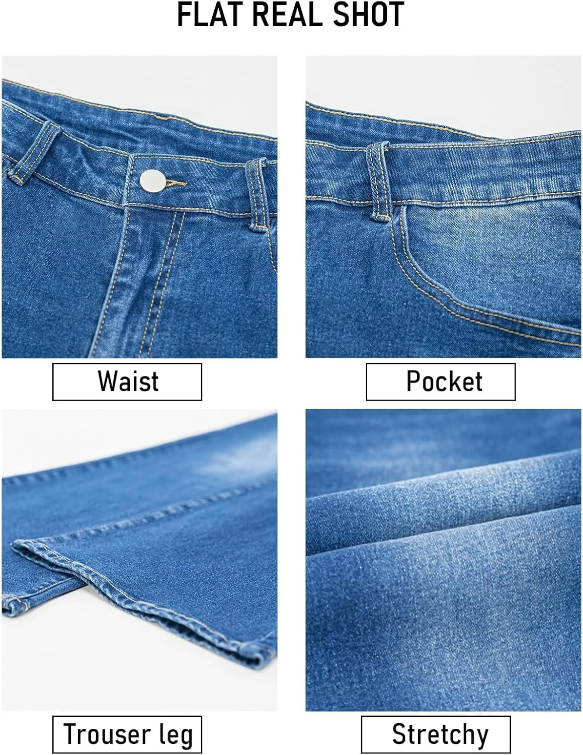 High Waisted Jeans for Women Plus Size Stretchy Bootcut Womens Jeans Boot Cut Jeans for Woman High Rise