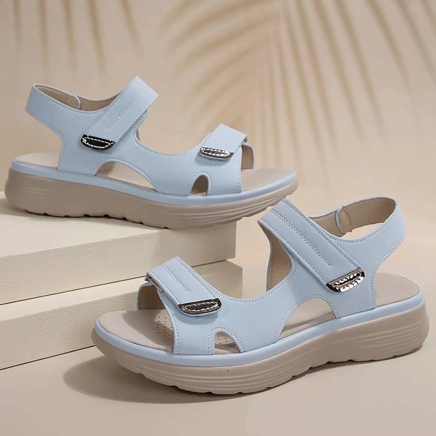 Hiking Sandals Women Arch Support Wide Width Sport Sandals Ankle Buckle Orthopedic Sandals Outdoor Work Summer Shoes