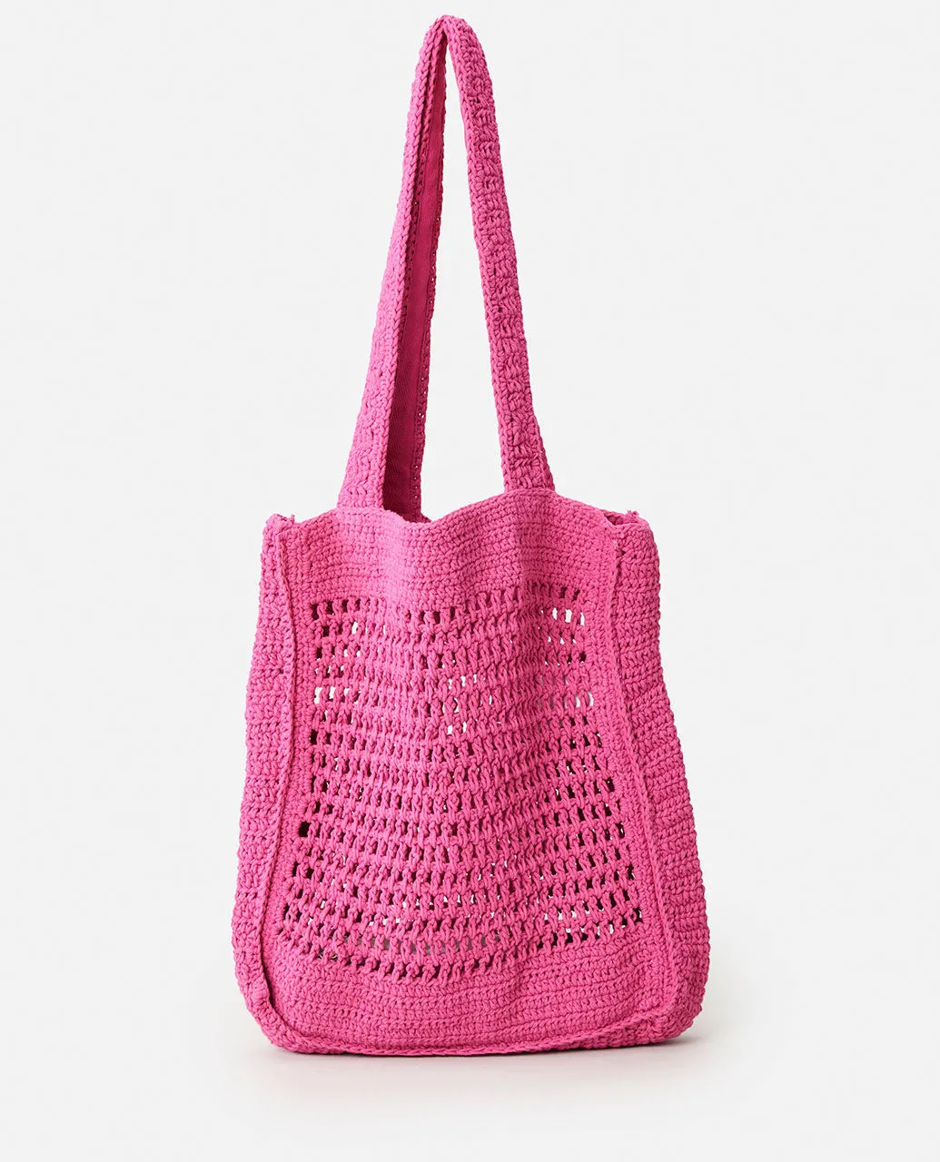 Holiday Crochet 8L Tote Bag - Hot Pink