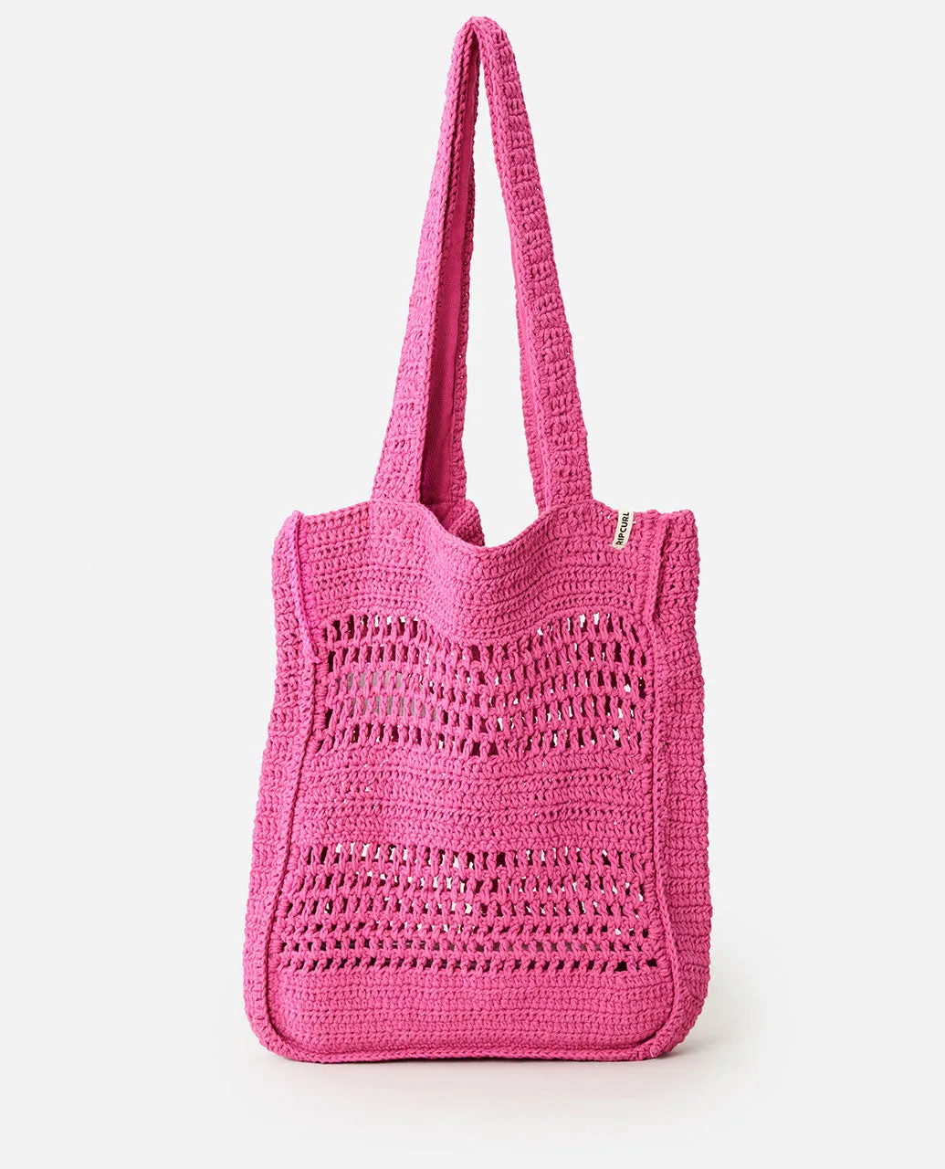 Holiday Crochet 8L Tote Bag - Hot Pink