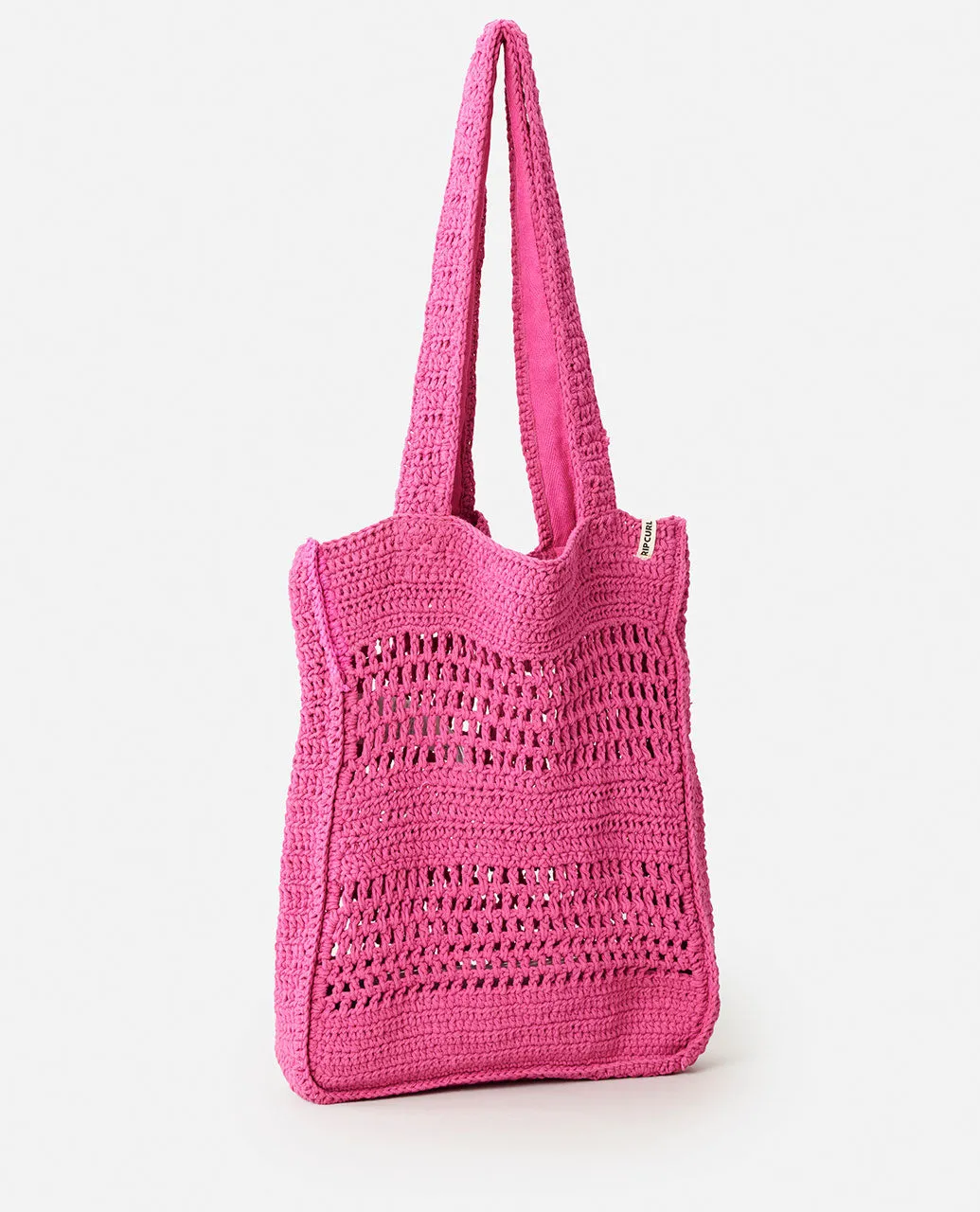 Holiday Crochet 8L Tote Bag - Hot Pink
