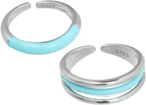 Homoyoyo Ring Set Silver Jewelry Set Adjustable Ring for Her Fashion Jewelry Present Aesthetic