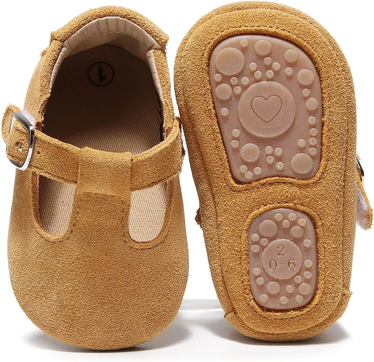 HONGTEYA Leather Baby Moccasins Hard Soled Tassel Crib Toddler Shoes for Boys and Girls??