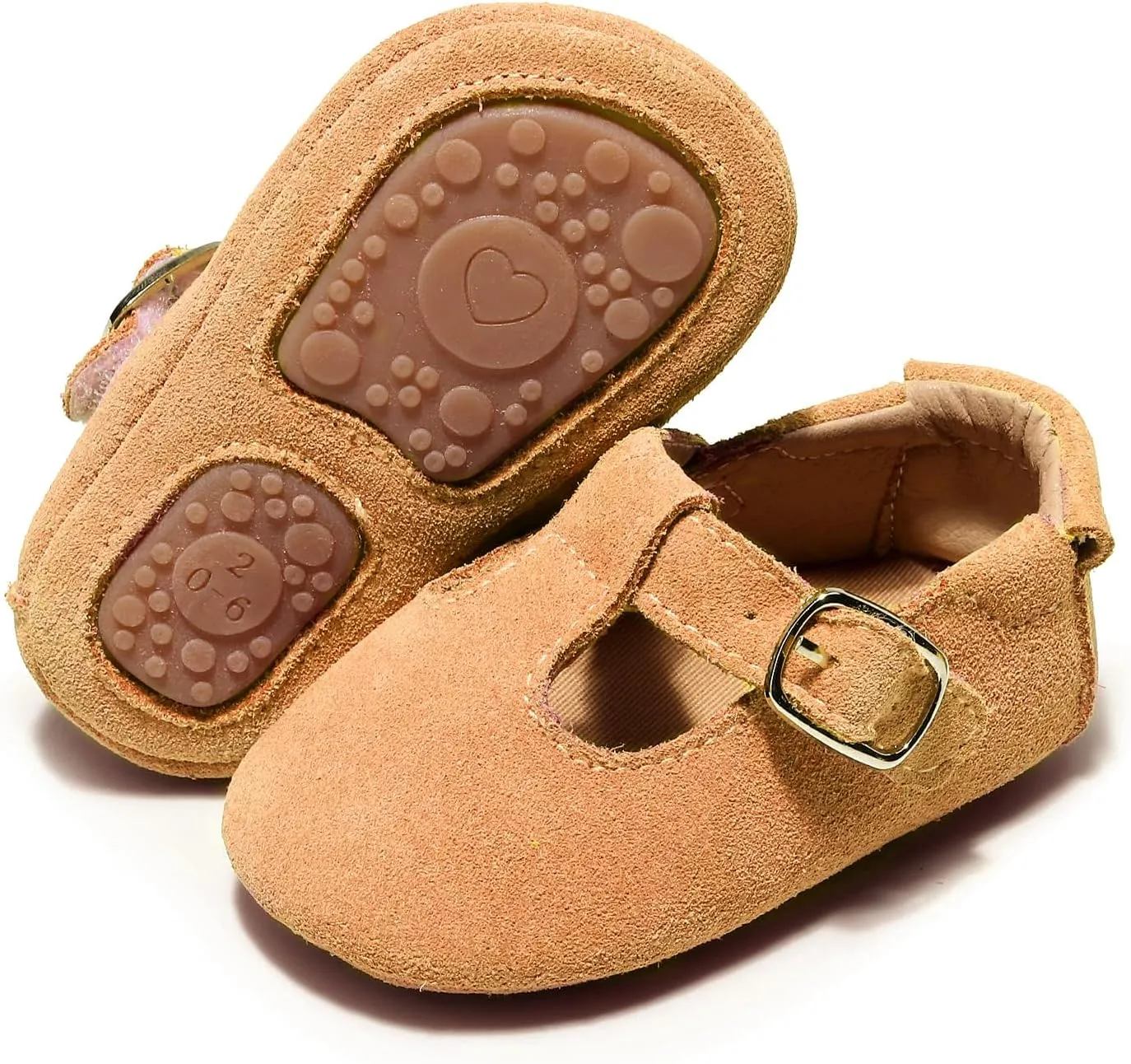 HONGTEYA Leather Baby Moccasins Hard Soled Tassel Crib Toddler Shoes for Boys and Girls??