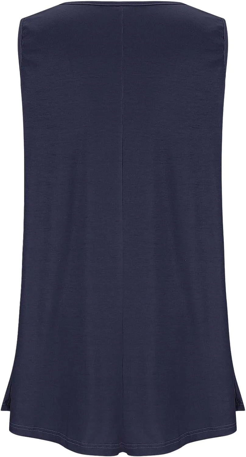 Hvyesh Plus Size Tunic Tops for Women Dressy Tank Tops 2025 Plus Size Loose Fit Dressy Loose Flowy Tank Tops