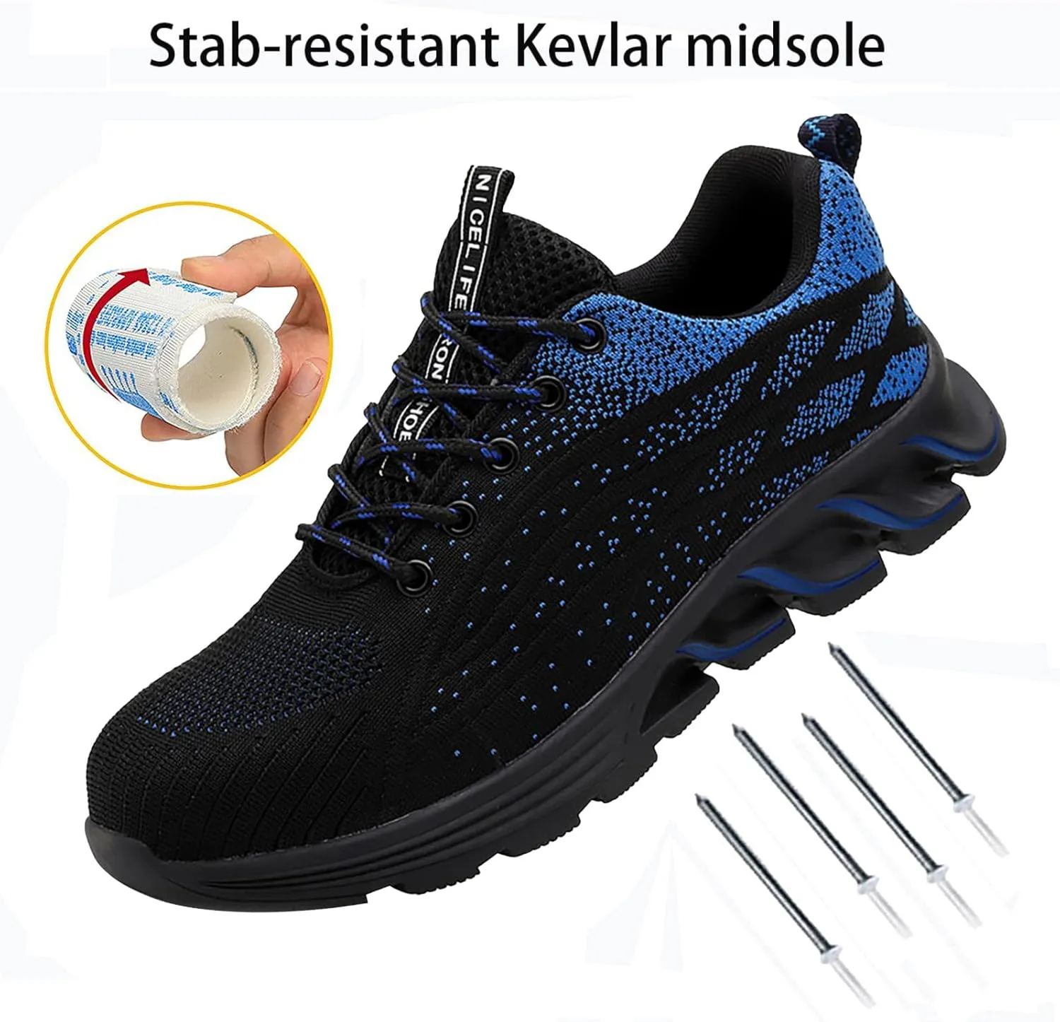 Indestructible Shoes for Women,for Industrial & Construction Site, Drivers, Factories, Kitchens, Gas Stations,