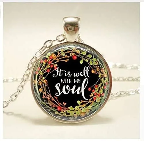 It is Well with My Soul Necklace Religious Jewelry Bible Jewelry Gift Christmas Gift