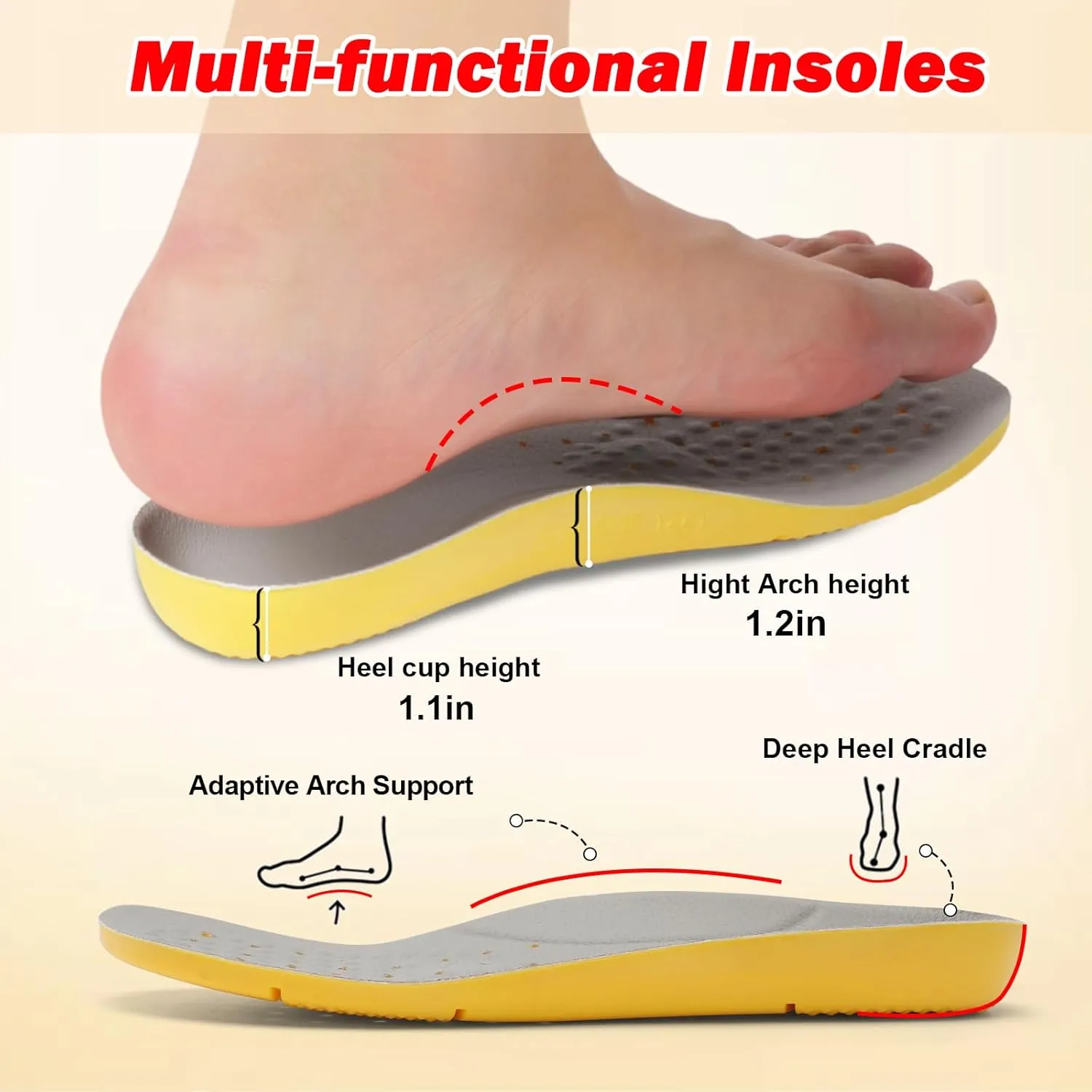 JIASUQI Men's Walking Shoes Wide Toe Sneakers with Arch Support Barefoot Shoes for Men