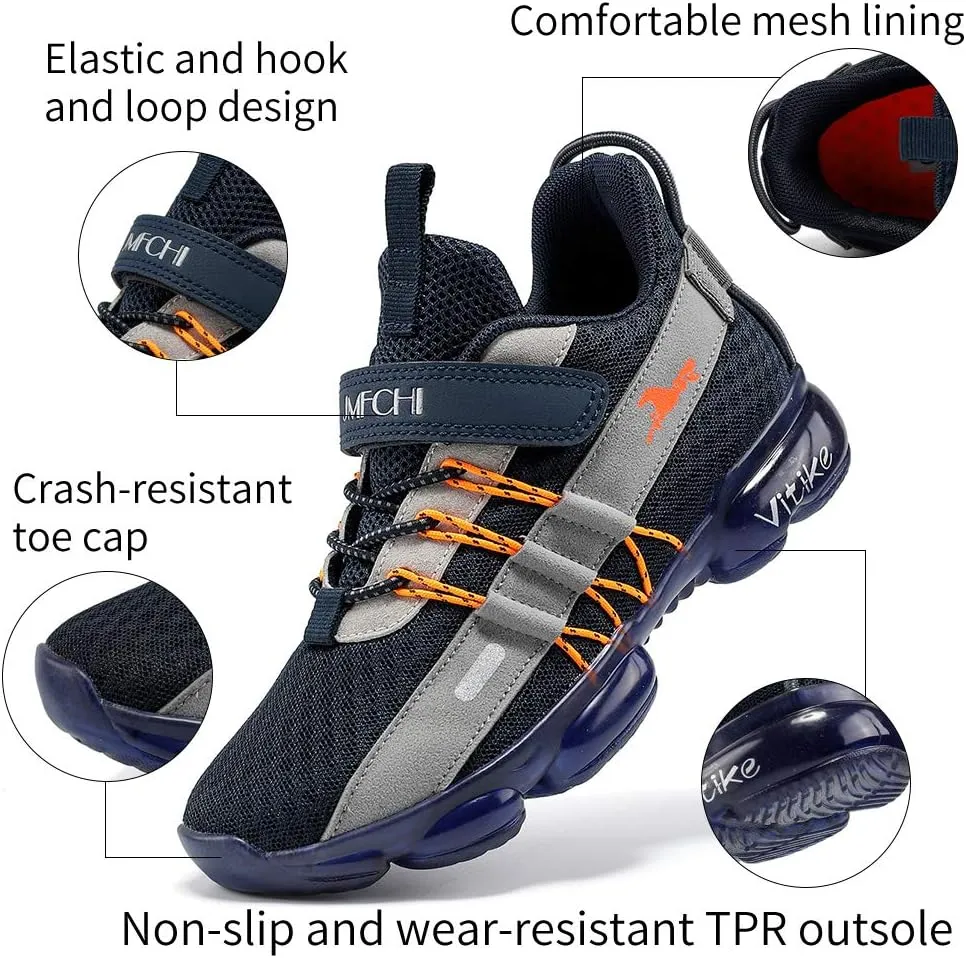 JMFCHI Boys Girls Kids' Sneakers Knitted Mesh Sports Shoes Breathable Lightweight Running Shoes for Kids Fashion Athletic Casual Shoes