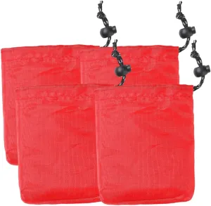 KESYOO 4pcs Camping Ditty Bag Necklace Drawstring Bag Portable Storage Bag Travel Packing Bags Small Storage Bag Small Camping Bags Storage Drawstring Pouch Packaging Bag Red Polyester