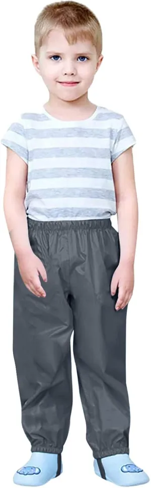 Kids Clothes Toddler Waterproof Rain Pants Dirty Proof Windbreak Cute Outwear Mud Pants for Boys Girls