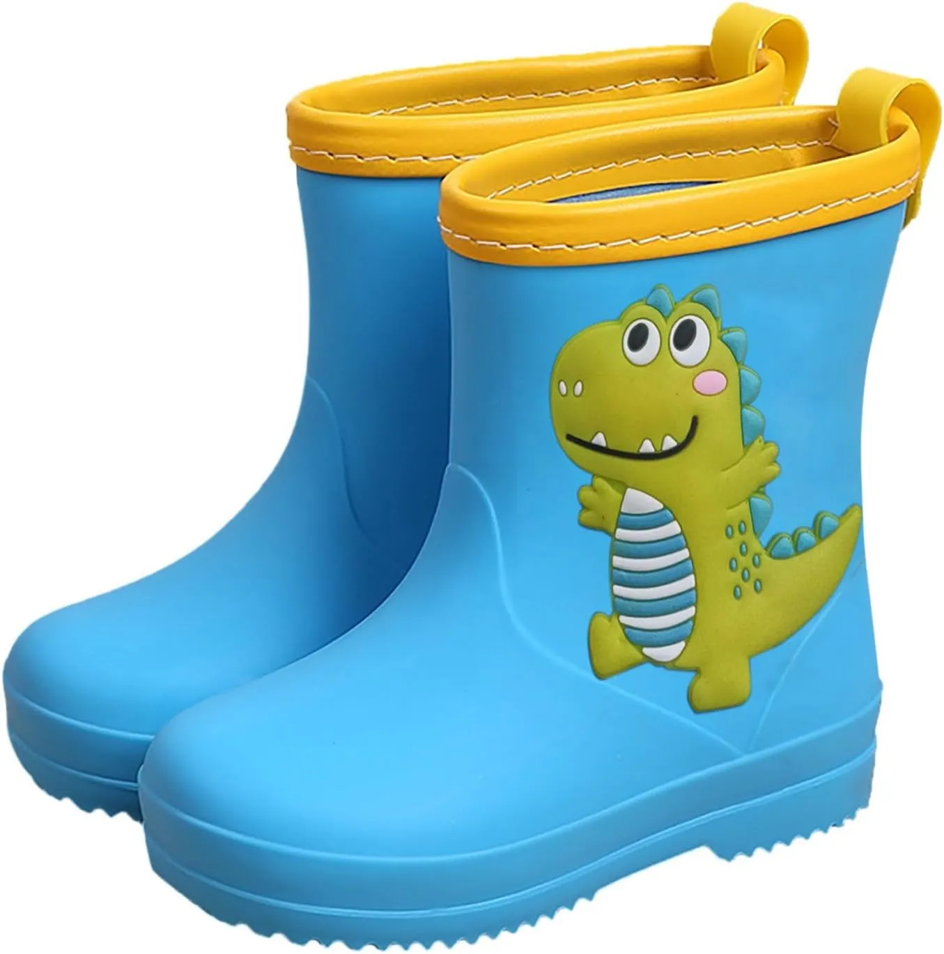 Kids Rain Boots for Girls Boys Toddler Waterproof Cute Cartoon Dinosaur Rain Shoes with Anti Slip Rubber Sole