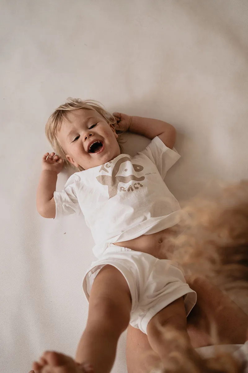KIDS TEACH PEACE TEE - CREAM