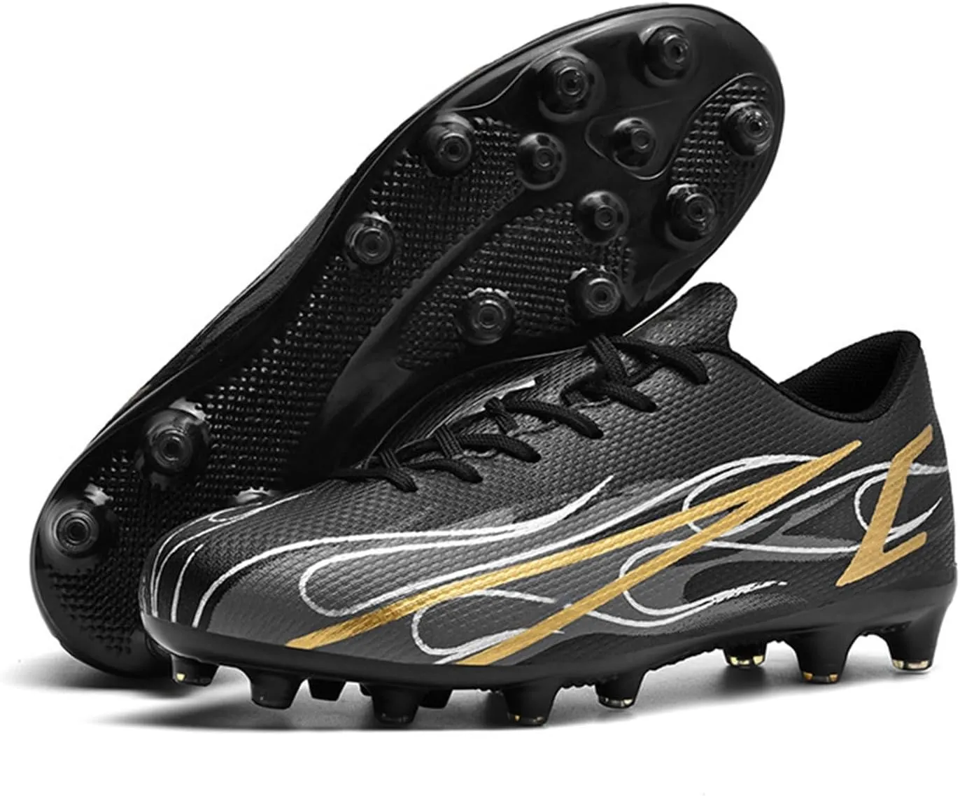 Kids Training Shoes Firm Ground Junior Youth Soccer Cleats Boys ????? High Top Outdoor Football Sneaker