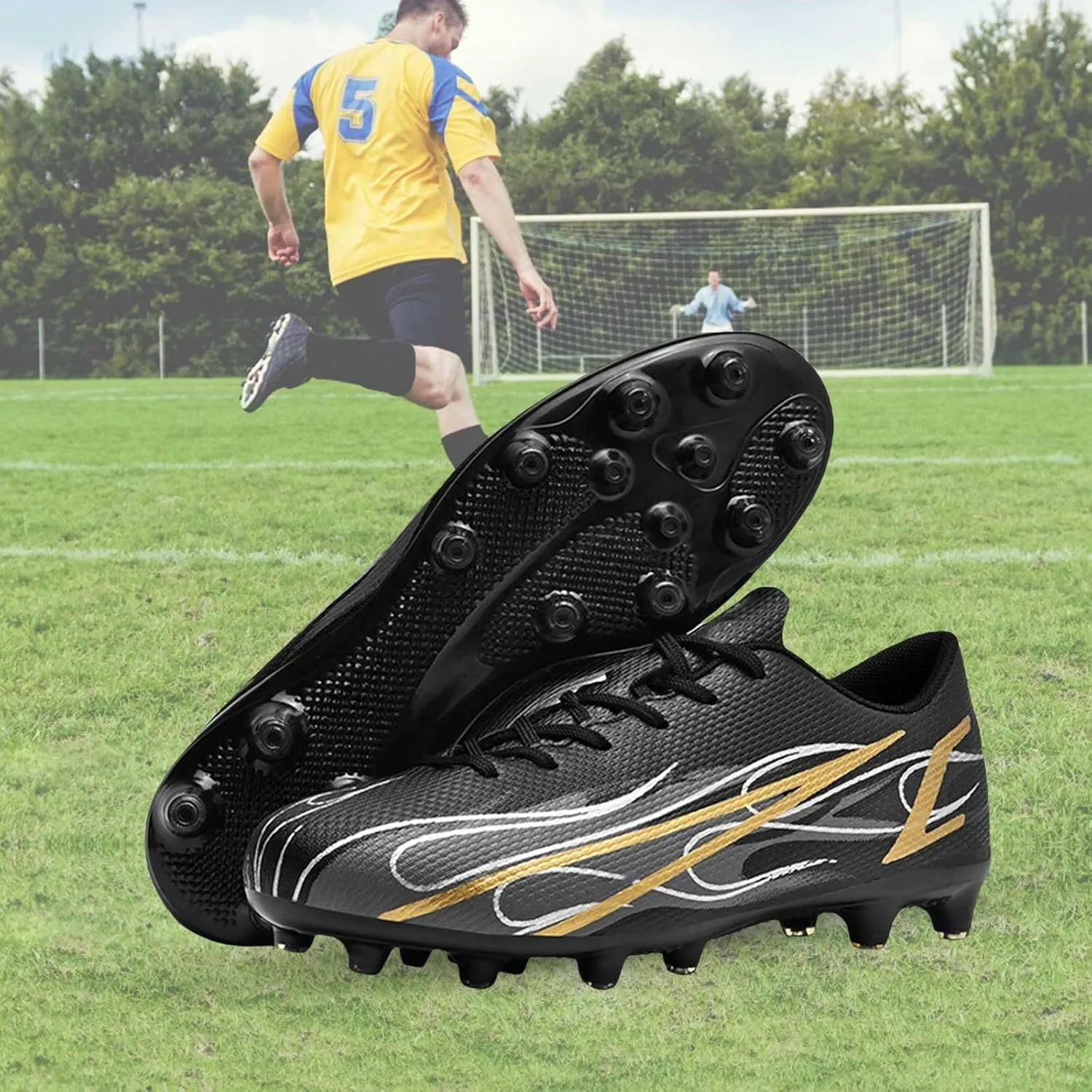 Kids Training Shoes Firm Ground Junior Youth Soccer Cleats Boys ????? High Top Outdoor Football Sneaker