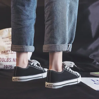 Lace Up Round Toe Sneakers (multiple color options)