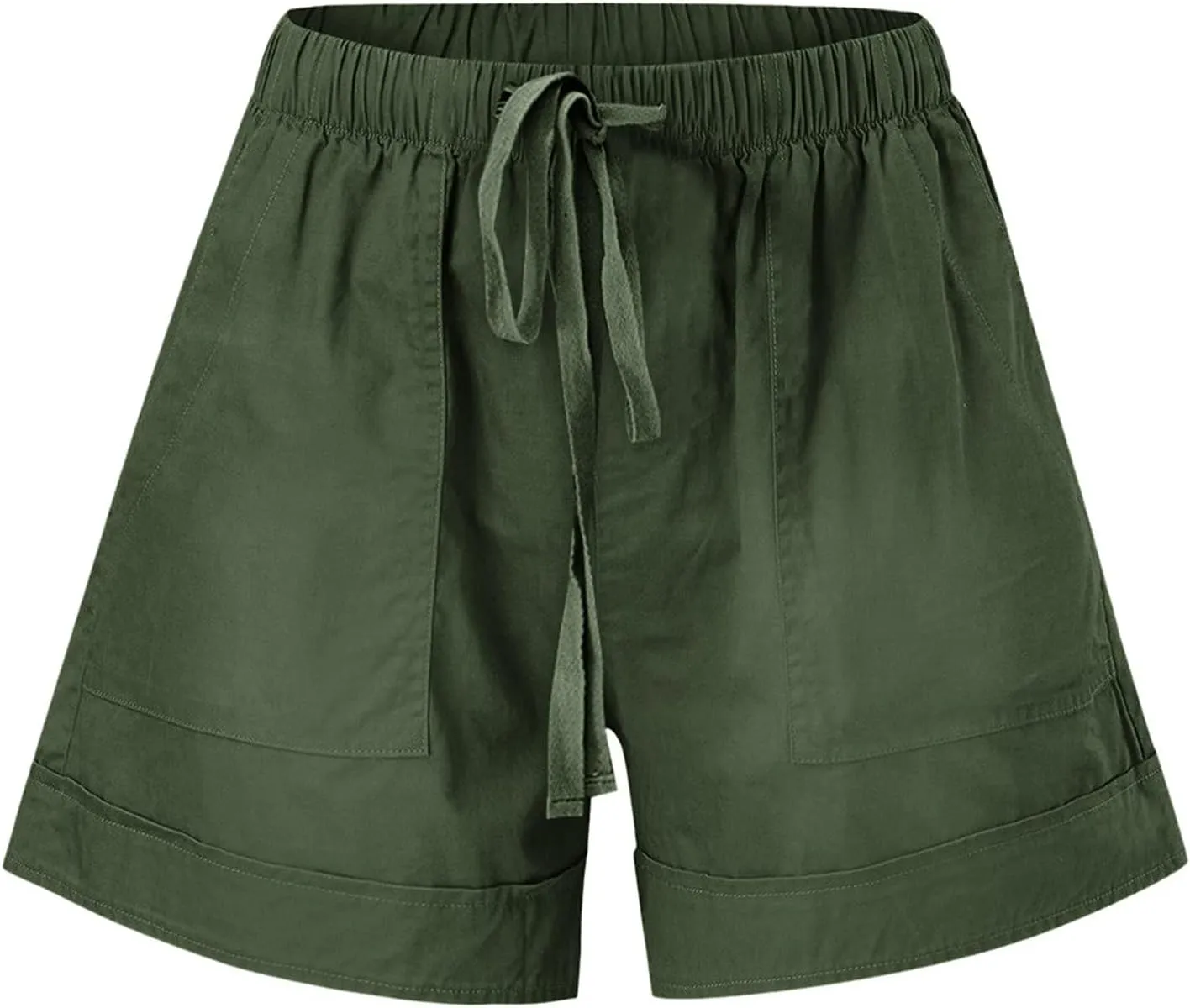 LCMTWX Flowy Shorts Waist Pants Shorts Loose Elastic Pocketed Womens Casual Drawstring Pants Flowy Shorts Jean Shorts Short