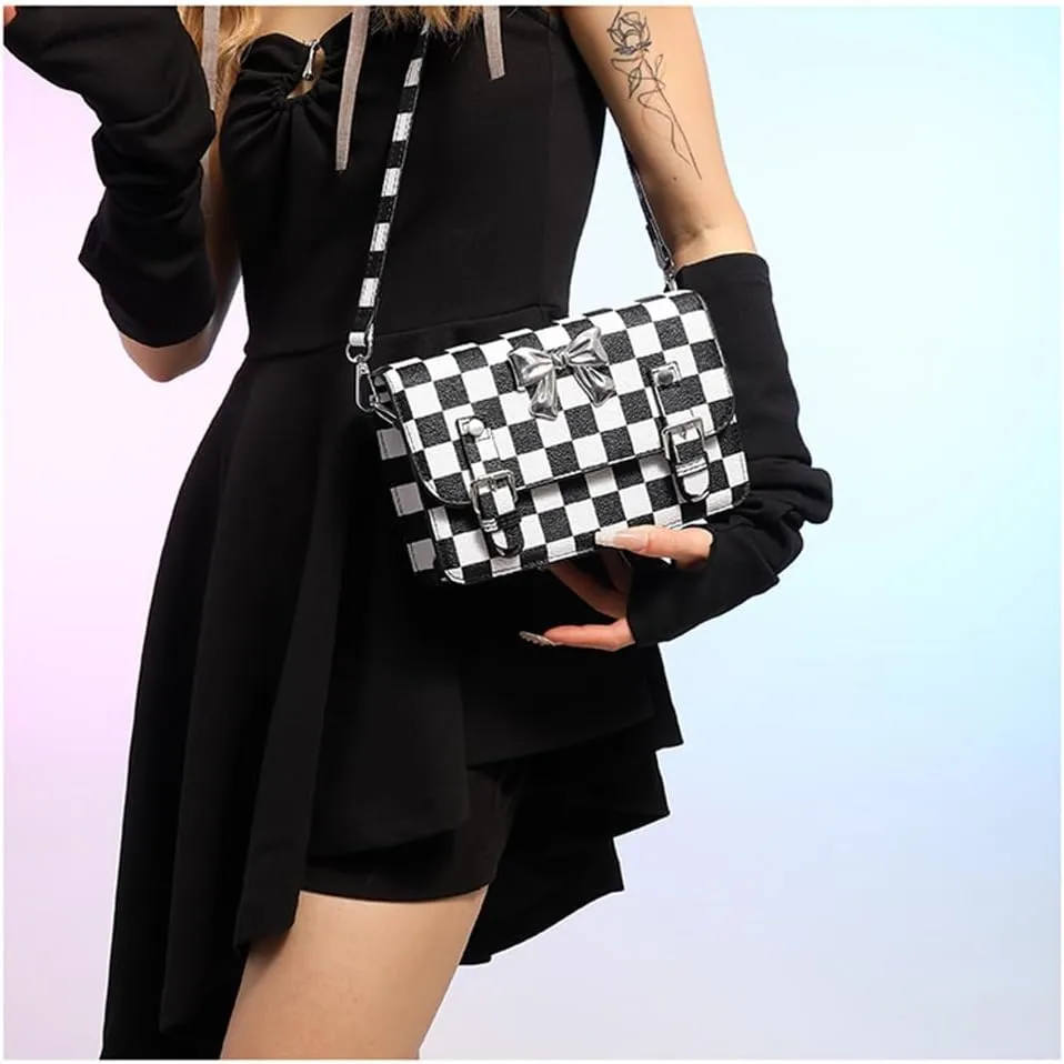 Leopard Print Bowknot Messenger Bag Vintage Cheetah Print Crossbody Square Bag Women Shoulder Satchel Evening Bag