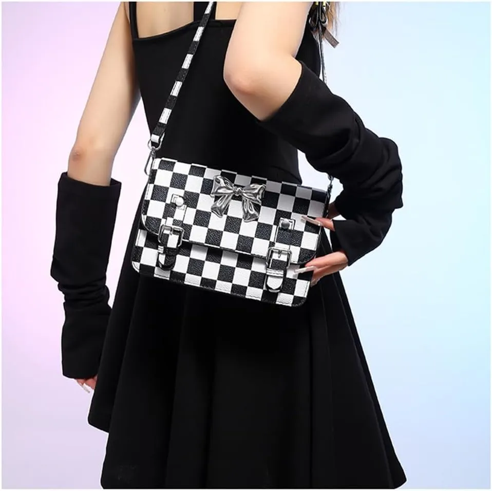 Leopard Print Bowknot Messenger Bag Vintage Cheetah Print Crossbody Square Bag Women Shoulder Satchel Evening Bag