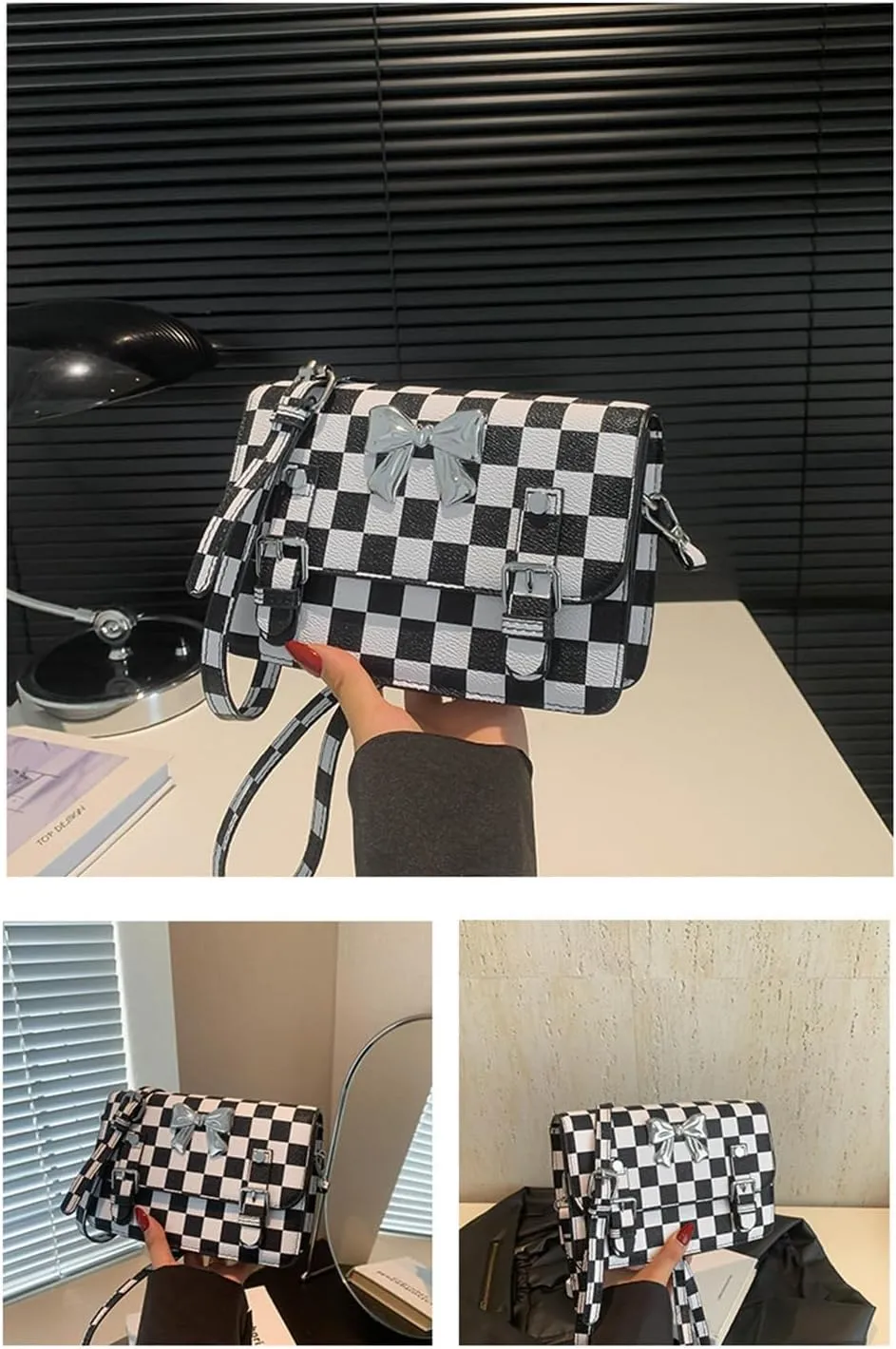 Leopard Print Bowknot Messenger Bag Vintage Cheetah Print Crossbody Square Bag Women Shoulder Satchel Evening Bag