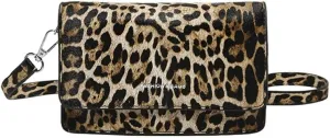 Leopard Print Crossbody Bag Cheetah Print Hobo Satchel Square Bag Y2k Leopard Messenger Bag Cheetah Print Evening Bag