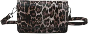 Leopard Print Crossbody Bag Cheetah Print Hobo Satchel Square Bag Y2k Leopard Messenger Bag Cheetah Print Evening Bag