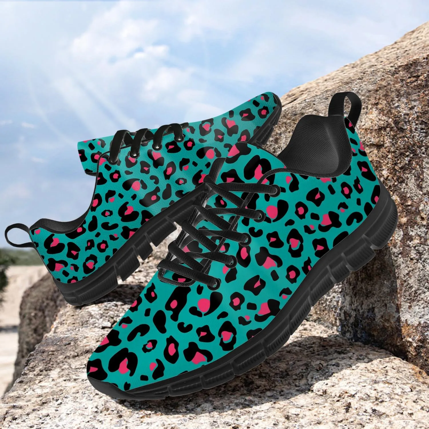 Leopard Print Shoes for Women Men Running Shoes Walking Sneakers Tennis Shoes Gifts for Women Men
