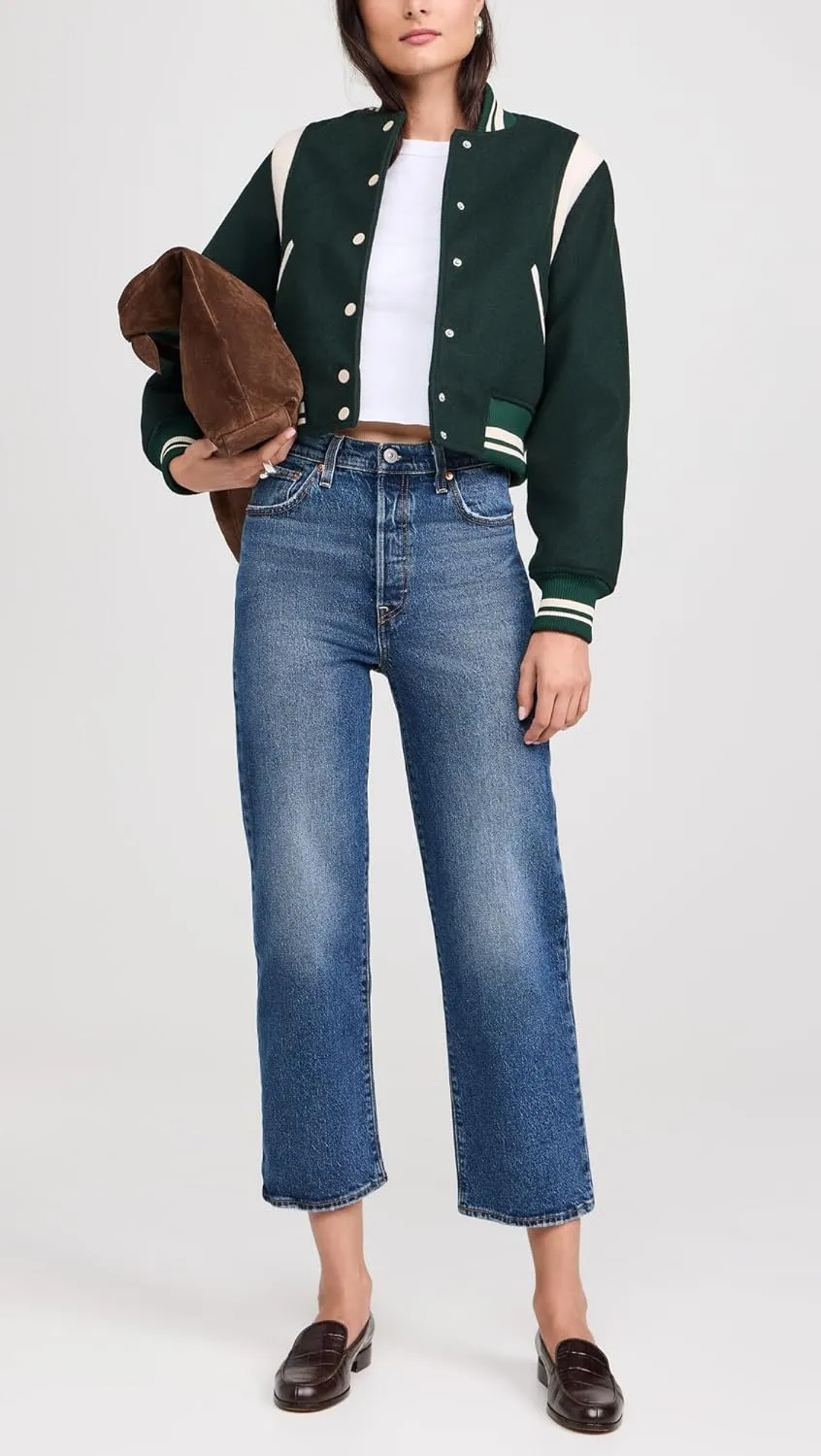 Levi's Women's Premium Ribcage Straight Ankle Jeans