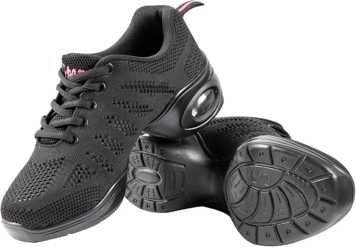 Linodes Women's Breathable Dance Sneaker with Split Sole and Air Cushion Jazz Dance Walking Shoes