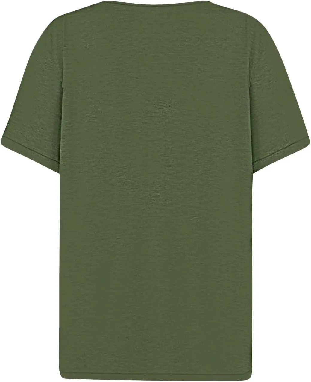 LRMQS Summer Tops for Women 2024 Trendy Vacation Short Sleeve Button V Neck T Shirt Boho Casual Fashion Spring Tee Clothes