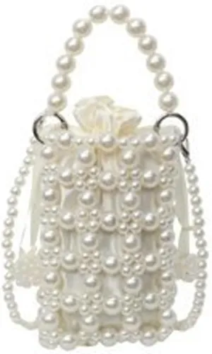 Luxury Pearl Bag Chain Bag Purse Bags, Artificial Pearl Clutch Crossbody Handmade Bags Evening Bags for Party Wedding Bridal Party Travel Prom 14