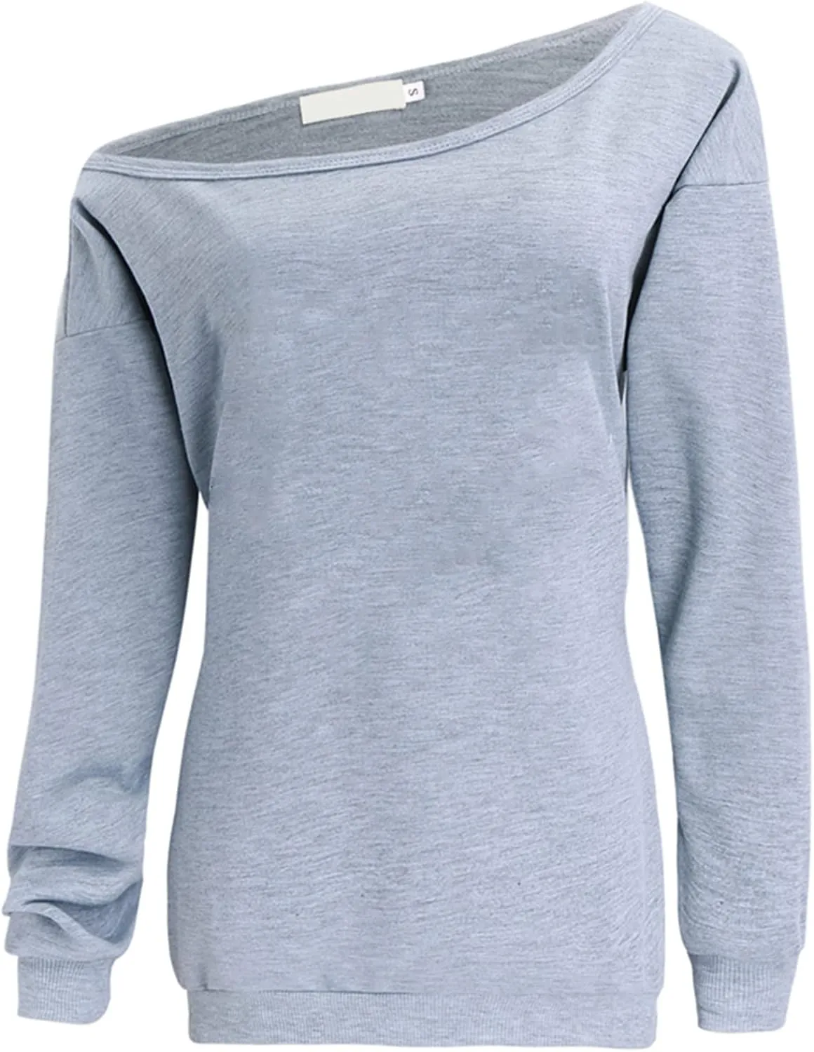lymanchi Womens Off Shoulder Sweatshirts Long Sleeve Slouchy Sexy Casual Pullover Tops