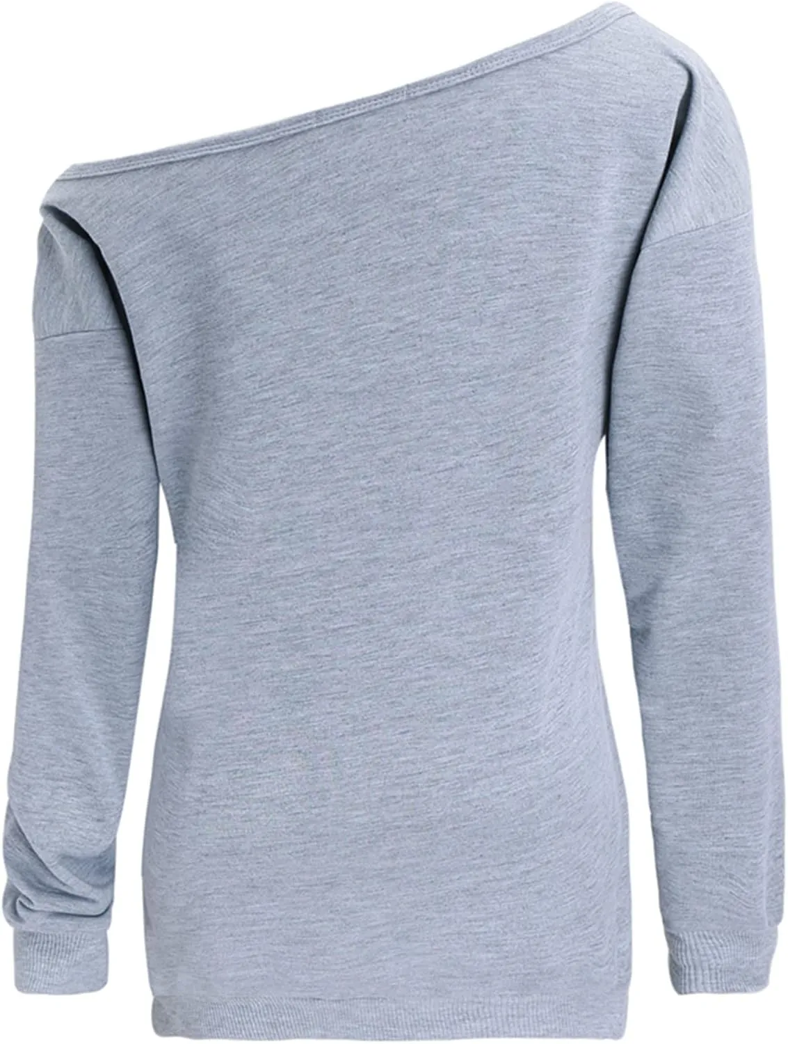 lymanchi Womens Off Shoulder Sweatshirts Long Sleeve Slouchy Sexy Casual Pullover Tops